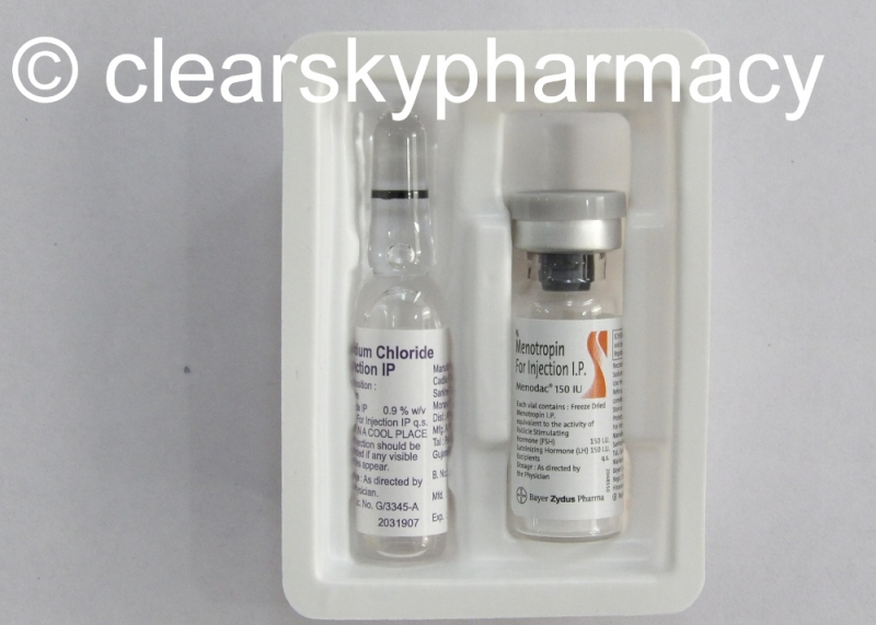 Menotrophin HMG 75 IU 150 IU Injection Menodac Injection Side 