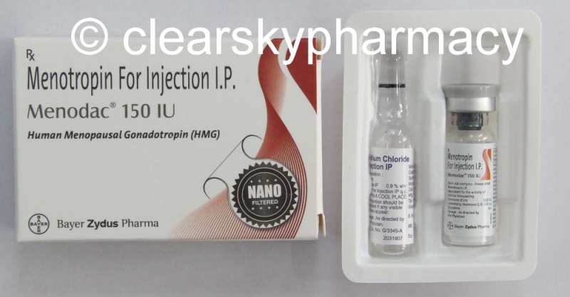 Menotrophin HMG 75 IU 150 IU Injection Menodac Injection Side 